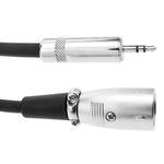 Cable de audio estéreo XLR 3-pin macho a TRS jack 3.5mm macho de 1m - AZ03100 - 04
