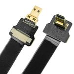 Cable vídeo HDMI plano FPV 20 cm micro D-macho a micro D-macho con ángulo - HG08800 - 05