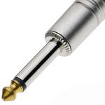 Cable audio micrófono instrumento mono jack 6.3mm macho a hembra de 2m - AX07200 - 06