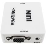 Conversor HDMI a VGA con audio estéreo analógico color blanco - HC07100 - 03