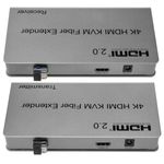 Extensor KVM de 4K HDMI 2.0 USB a través de fibra óptica LC 10 Km emisor y receptor - HN03300 - 04