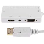 Adaptador de DisplayPort a VGA audio HDMI DVI blanco - YP04000 - 05