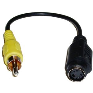 Adaptador Video Compuesto a S-VHS (RCA-M/MiniDIN4-H)