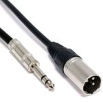 Cable de audio estéreo XLR 3-pin macho a TRS jack 6.3mm macho de 2m - AZ01200 - 01