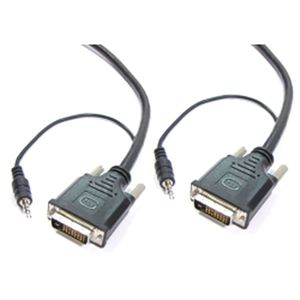 Super cable DVI-D con jack de audio de 3,5 mm macho macho de 10 m