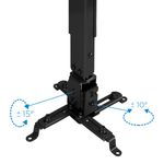 Soporte de techo con mástil 13cm 43cm 65cm para proyector 20 Kg negro - TQ27500 - 03