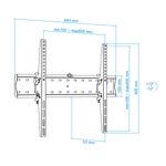 Soporte de pared inclinable para pantalla de 37" a 70" 40 Kg VESA hasta 600x400 mm - OU11200 - 02