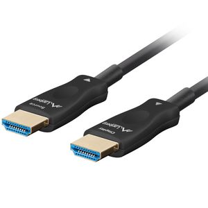 Cable óptico HDMI V2.1 de Lanberg macho a macho de 100 m color negro CA-HDMI-30FB-1000-BK