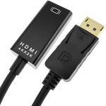 Cable adaptador de vídeo 4K 10cm de DisplayPort DP macho a HDMI hembra 1080p FullHD 2K 4K - YP04700 - 05