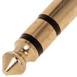 Conector jack 6.3mm macho estéreo TRS metal dorado HQ - XN08800 - 02