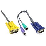 Cable Especial 3 en 1 VGA/PS2 5m (HD15M/HD15M+MD6M+MD6M) - CC05300 - 01