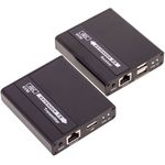 Extensor HDMI teclado y ratón Prolongador 4K UHD 1080p FullHD a través de cable de red Cat.6 Cat.6A Cat.7 hasta 70m - HB02200 - 01