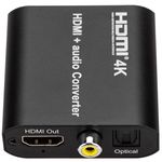 Conversor de HDMI 4K a HDMI 4K con audio analógico, toslink y coaxial - VD05000 - 04