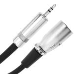 Cable de audio estéreo XLR 3-pin macho a TRS jack 3.5mm macho de 1m - AZ03100 - 05