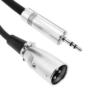 Cable de audio estéreo XLR 3-pin macho a TRS jack 3.5mm macho de 3m