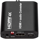 Conversor de HDMI 4K a HDMI 4K con audio analógico, toslink y coaxial - VD05000 - 05