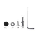 Soporte de caja de ordenador bajo mesa o fijación a pared ajustable 88-203mm - AC06500 - 08
