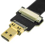Cable vídeo HDMI plano FPV 20 cm A-macho a micro D-macho - HG08400 - 08