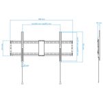 Soporte de pared para pantalla de 43" a 90" 70 Kg VESA hasta 800x400 mm - OU11300 - 02