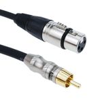 Cable de audio micrófono XLR 3pin hembra a RCA macho de 3m - AX02300 - 01