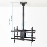 Soporte de techo para 2 pantallas planas de 43" a 86" 100 Kg hasta VESA 600x400 - TQ29700 - 04