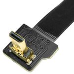 Cable vídeo HDMI plano FPV 20 cm micro D-macho a micro D-macho con ángulo - HG08800 - 08