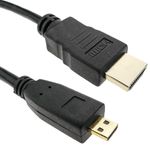 Cable HDMI tipo A 1.4 macho a HDMI tipo D macho de 50 cm - HG06000 - 01