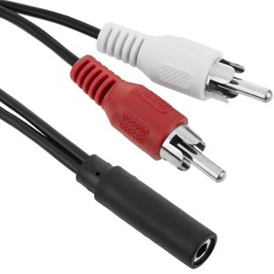 Adaptador Audio Estéreo (Jack-3.5mm-H / 2 x RCA-M) 10cm