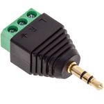 Conector jack 3.5mm estéreo a bloque de terminales de 3-pin - AY09700 - 05