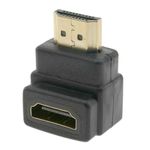 Adaptador HDMI de tipo HDMI-A macho a HDMI-A hembra acodado abajo - HD04700 - 02