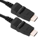 Cable HDMI-A macho a HDMI-A macho de 50 cm con rotación de 180 grados - HG05000 - 01