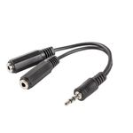 Adaptador Lanberg jack stereo 3.5mm macho 3 pines a 2x jack stereo 3.5mm de 3 pines hembra 10cm negro - TW20400 - 02