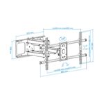 Soporte de pared TooQ para pantallas de 43" - 90" VESA200x200 hasta 800x400 mm LP3790TN-B - TQ21000 - 02