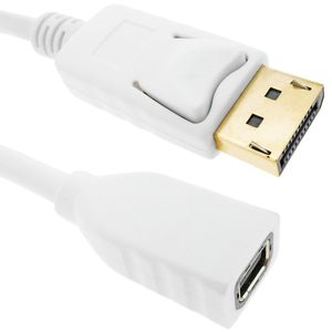 Cable mini DisplayPort hembra a DisplayPort macho de 2 m
