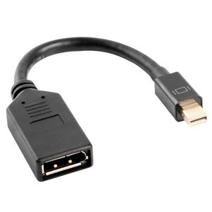 Adaptador Lanberg miniDisplayport macho a Displayport hembra 10cm negro
