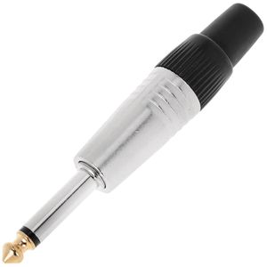 Conector de audio jack 6.3mm macho mono metal