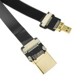 Cable vídeo HDMI plano FPV 20 cm A-macho a micro D-macho - HG08400 - 06