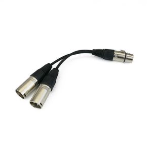 Duplicador de audio cannon XLR hembra a 2 XLR macho 3 pin