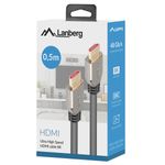 Cable HDMI Lanberg CA-HDMI-30CU-0005-BK HDMI 2.1 8K 60HZ 0,5m Negro - HI12300 - 03