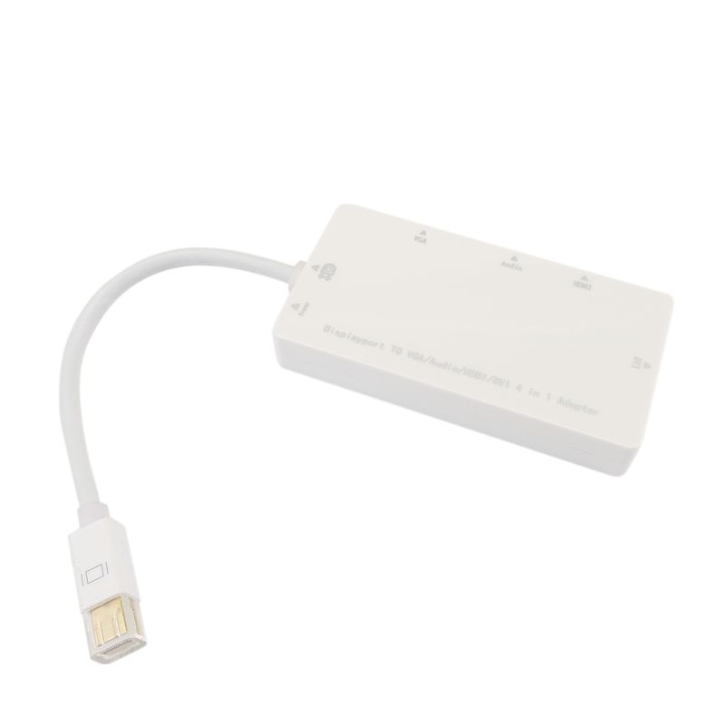 Adaptador de miniDisplayPort a VGA audio HDMI DVI blanco - YP07000 - 01
