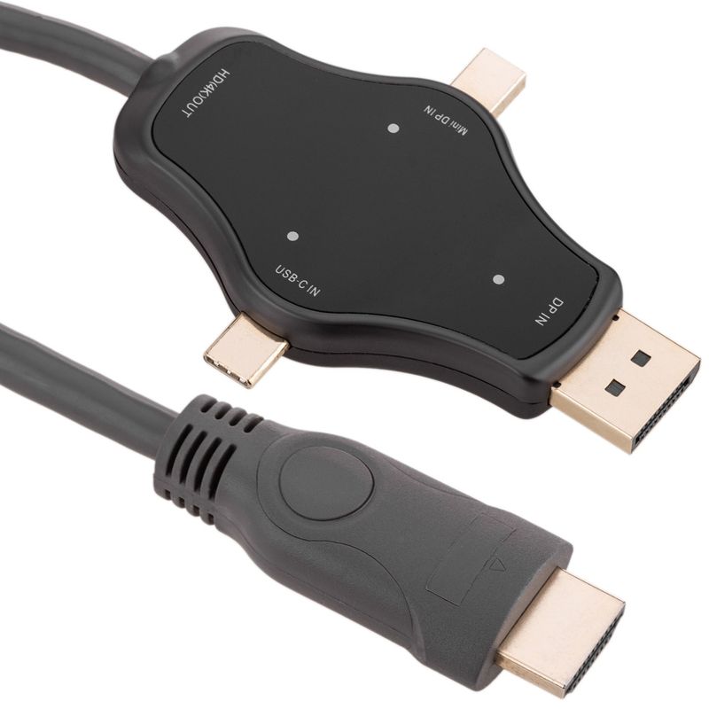Cable conversor adaptador 4K de DisplayPort Mini DisplayPort y USB-C a HDMI 1.8 m - HC08900 - 01