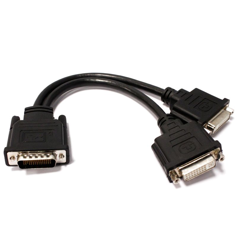 Cable duplicador DMS59-macho a 2X DVI-I-hembra de 15cm - VP02300 - 01