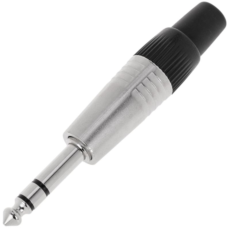 Conector jack 6.3mm macho estéreo TRS metal - XN08200 - 01