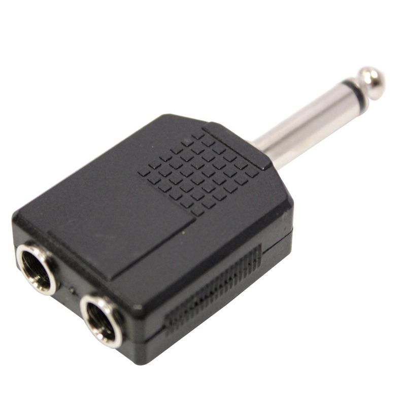 Duplicador audio mono jack 6.3mm macho a 2xjack 6.3mm hembra - AY01300 - 01