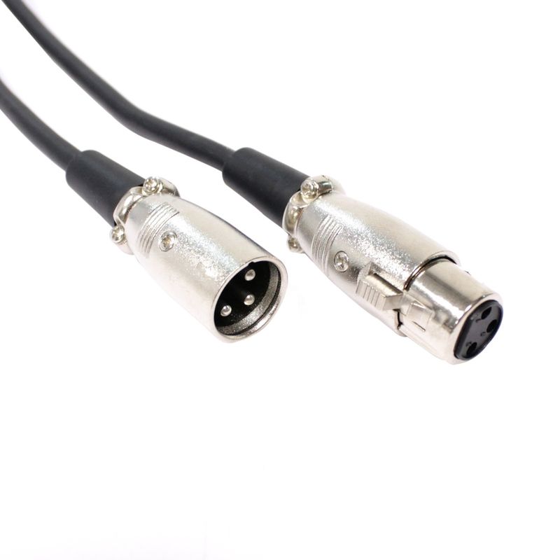 Cable de audio micrófono XLR 3-pin macho a hembra de 10m - AX00500 - 01