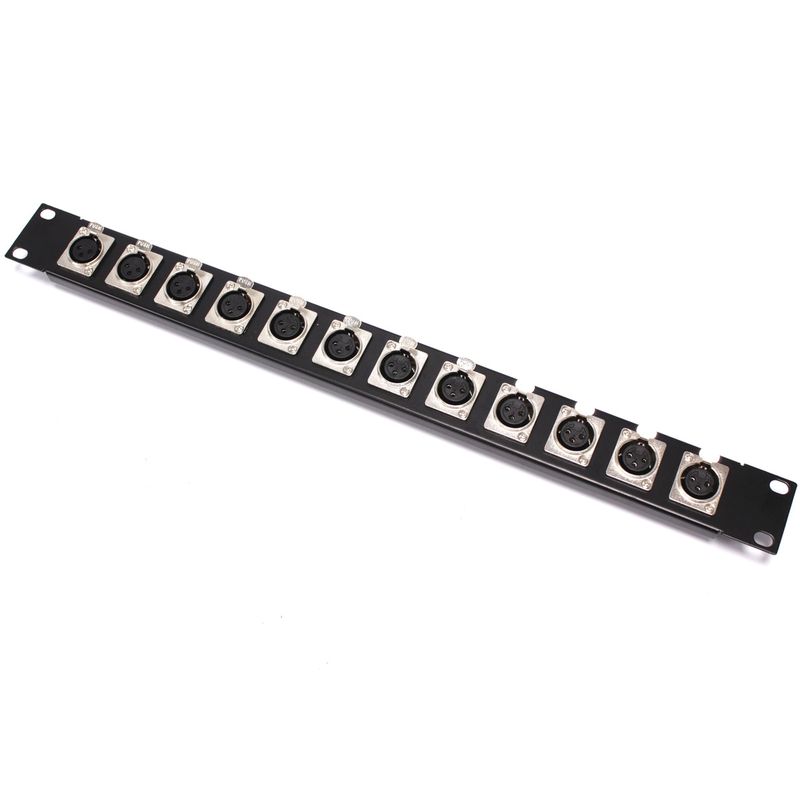 Patch panel rack19 12-port XLR3-hembra 1U - XQ02300 - 01