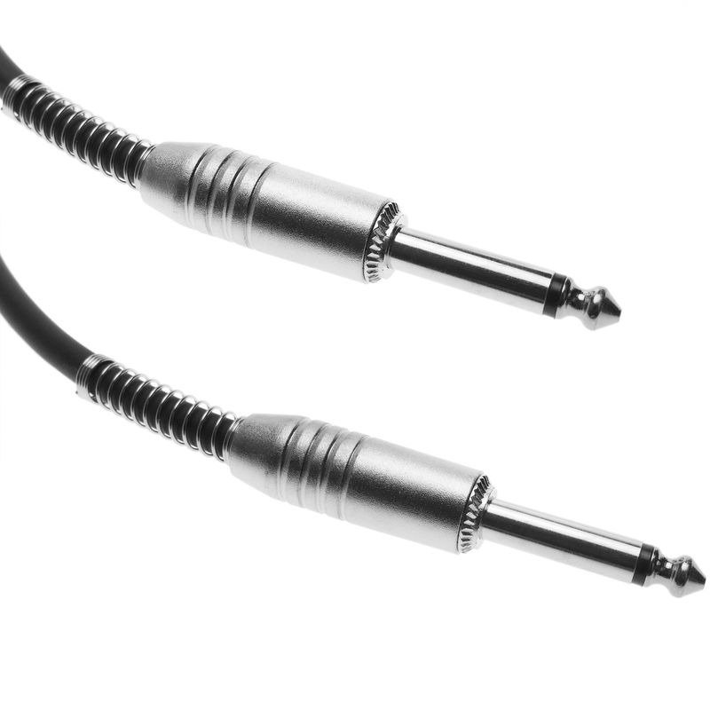 Cable audio micrófono instrumento mono jack 6.3mm macho a macho de 1m - AX06100 - 01