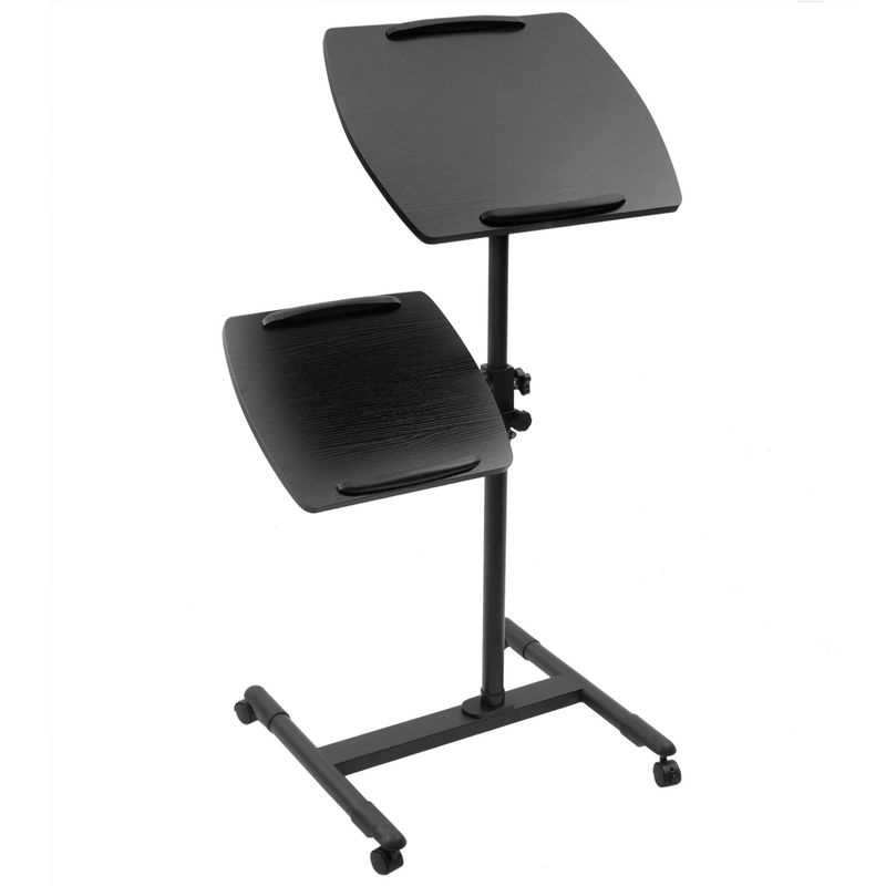 Carrito para proyector y ordenador portátil. Soporte negro para notebook con ruedas - OP04600 - 01