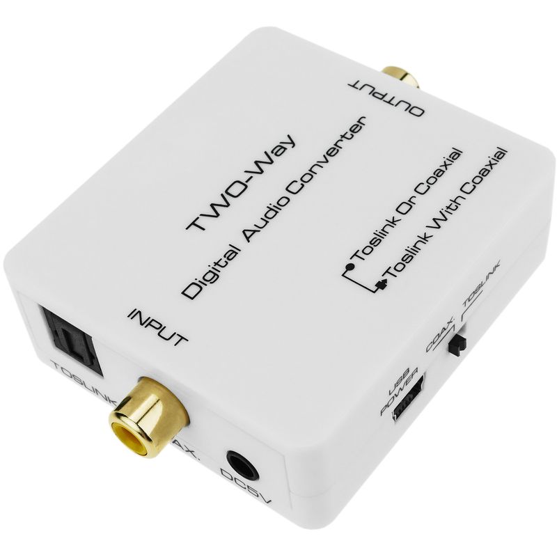 Conversor y repetidor de audio digital (TosLink a Coaxial) - VD04000 - 01