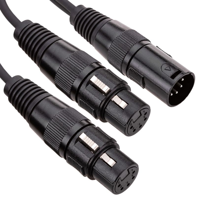 Duplicador de audio cannon XLR macho a 2 XLR hembra 5-pin - XO04500 - 01